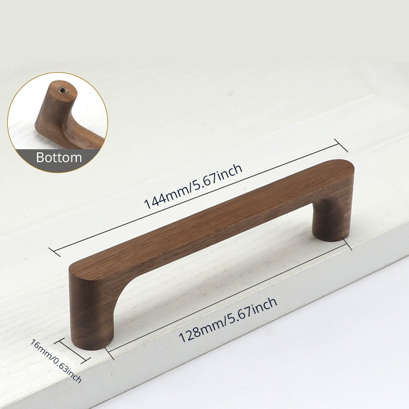Walnut Round 5 Inch Wooden Drawer Pulls Handle pulls