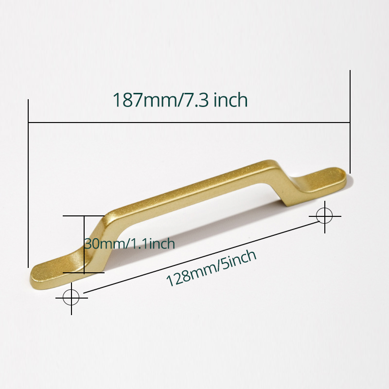 10 Pack 5 Inch Gold Aluminum Alloy Kitchen Cabinet Handles