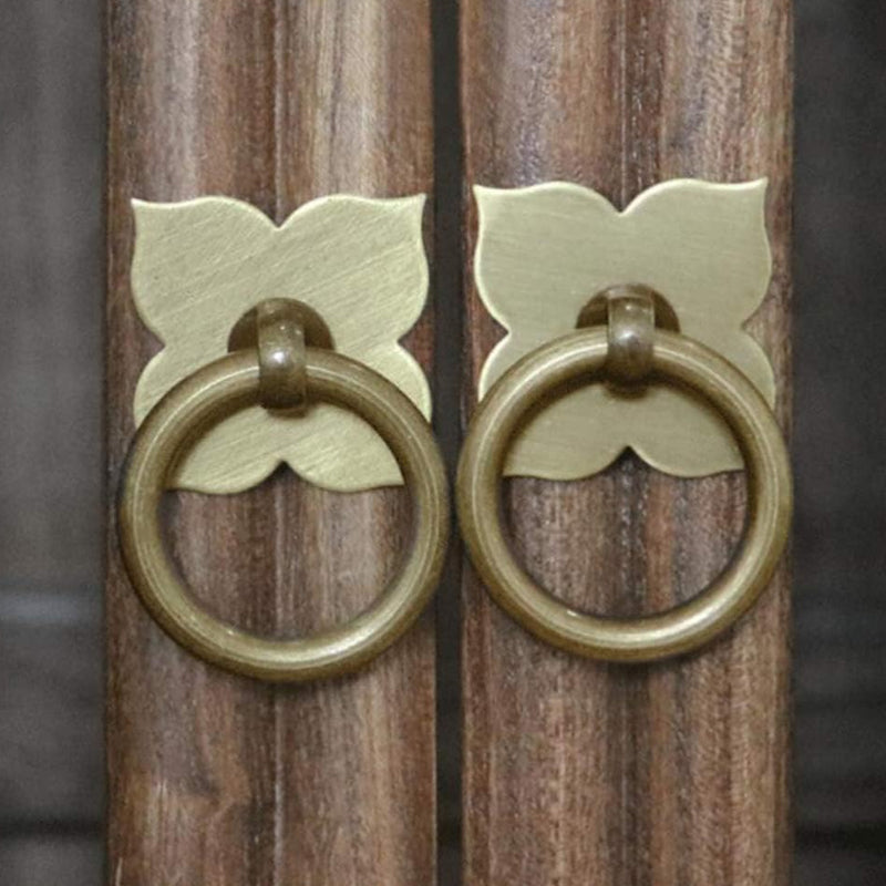 2Pcs Four-leaf Cabinet Knobs Decorative Handles Safe Material for Home Furniture