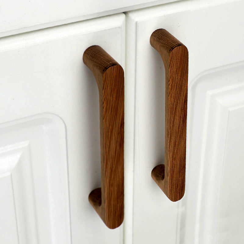 Walnut Round 5 Inch Wooden Drawer Pulls Handle pulls