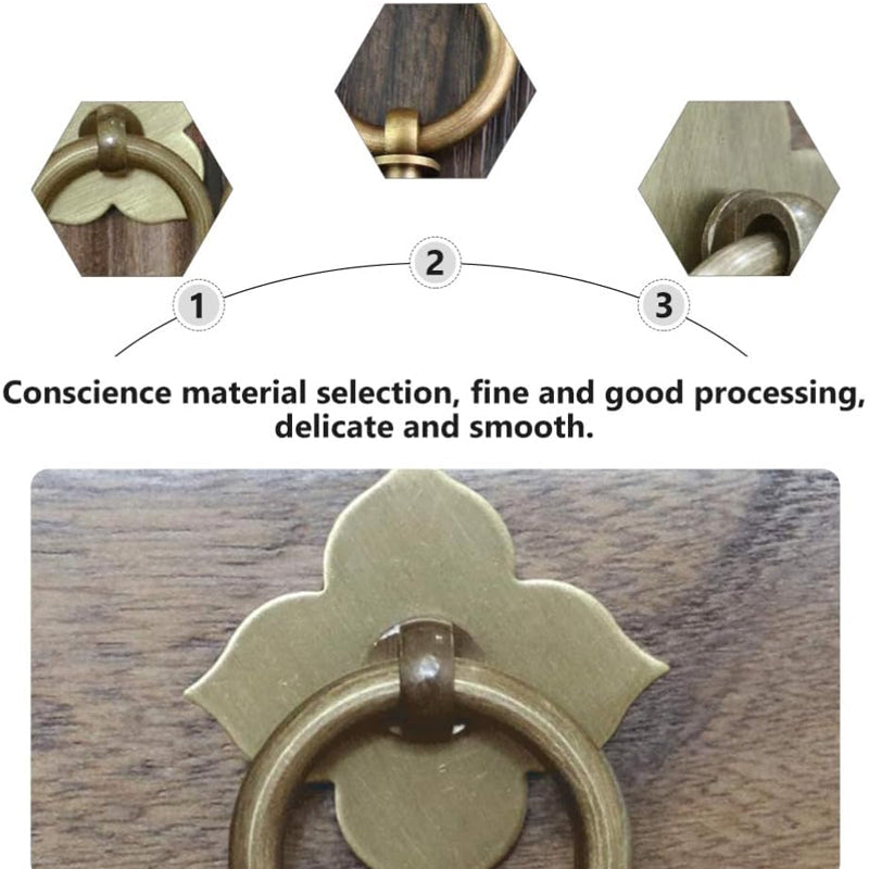 2Pcs Four-leaf Cabinet Knobs Decorative Handles Safe Material for Home Furniture