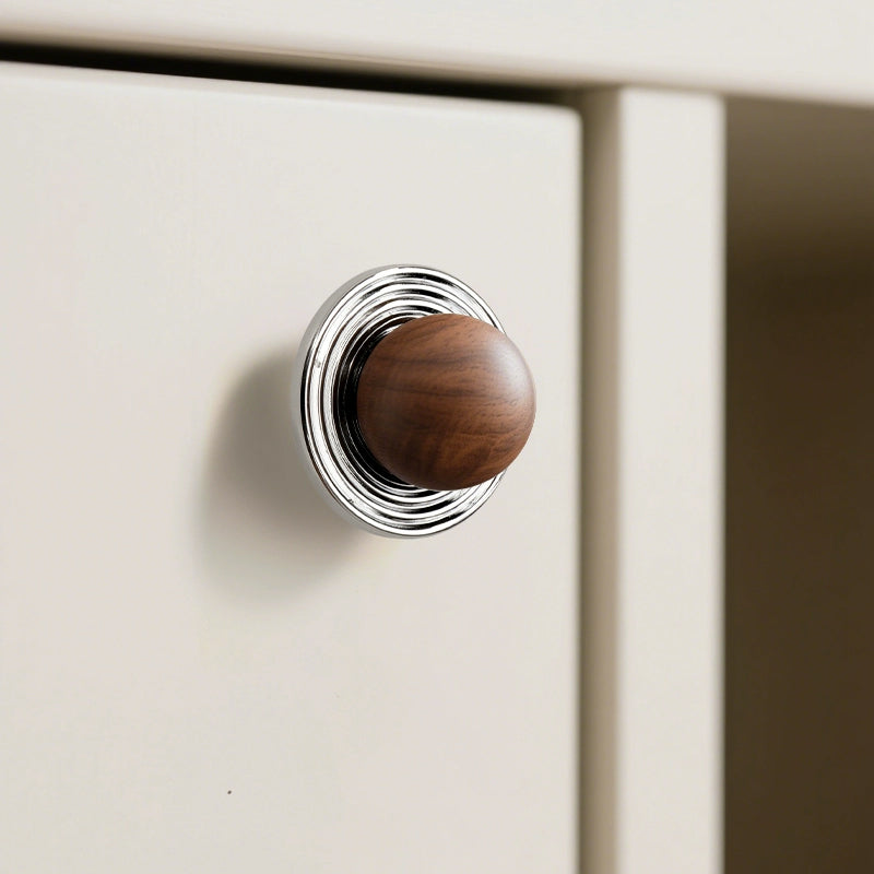 1.5'(38mm)UFO Wood Drawer Walnut Kitchen Cabinet Knobs