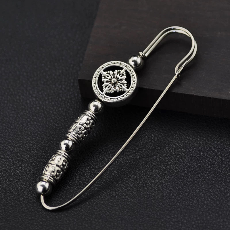 Vintage silver cross brooch