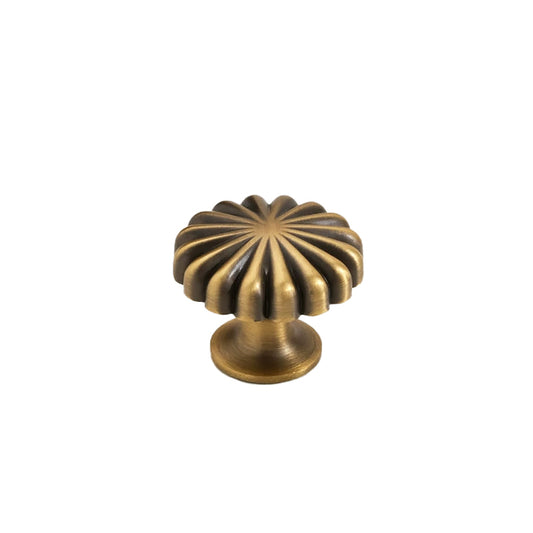 1.1'(30mm) Dia Antique Brass Cabinet Knob