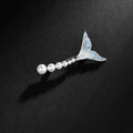 Crystal Man Tail Brooch