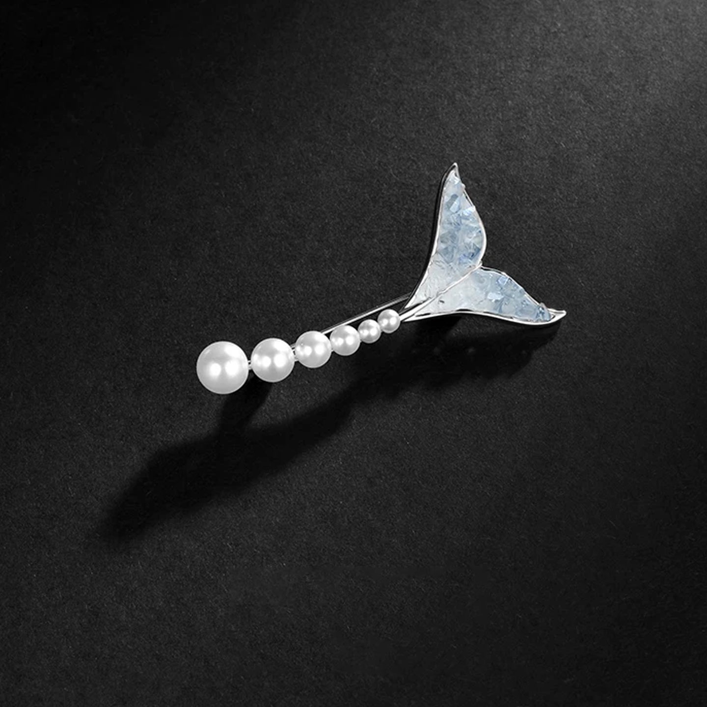 Crystal Man Tail Brooch