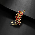 Red firecracker chest brooch