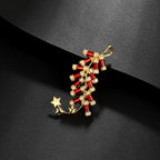 Red firecracker chest brooch