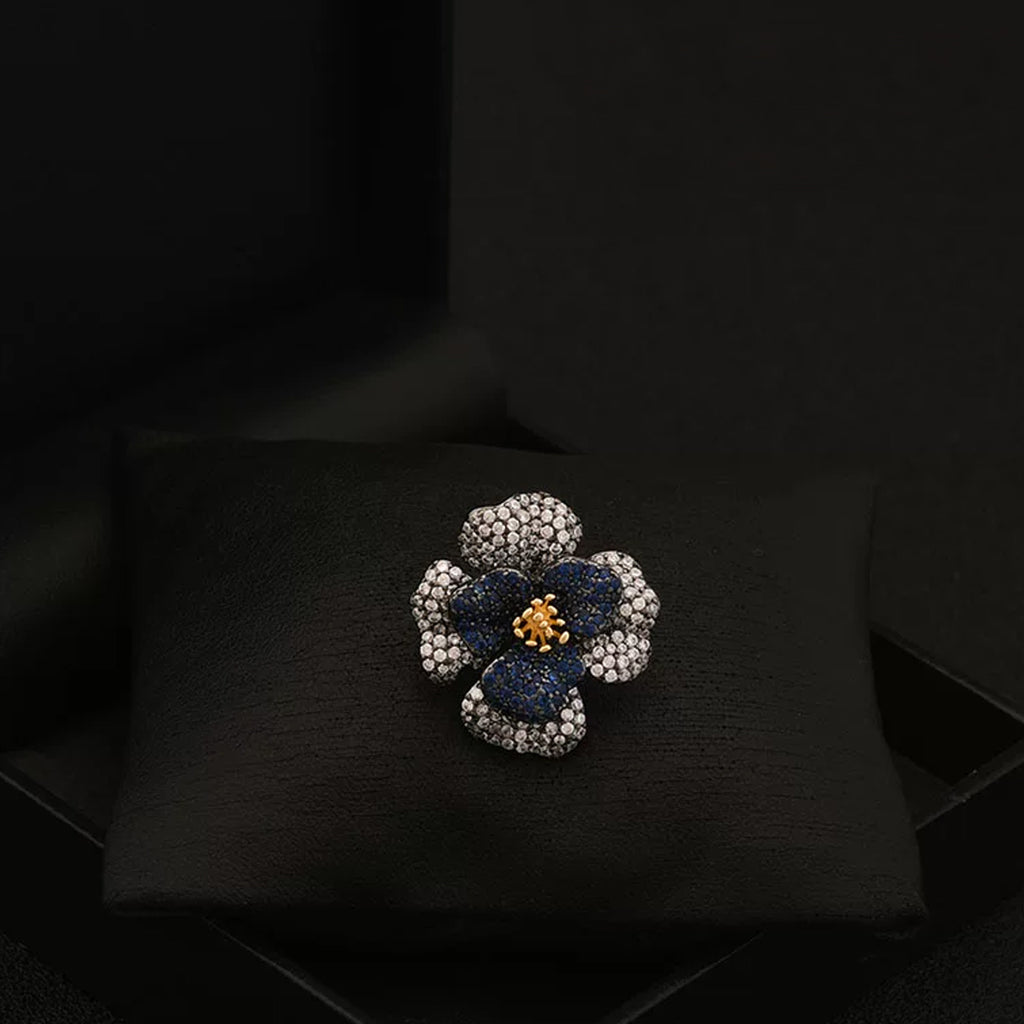 Sparkling exquisite camellia brooch