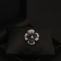 Sparkling exquisite camellia brooch