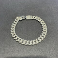 Pea-shaped Silver-plated classic moissanite bracelet