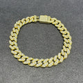 Pea-shaped Gold-plated classic moissanite bracelet