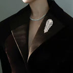 High end feather brooch