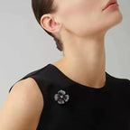 Sparkling exquisite camellia brooch