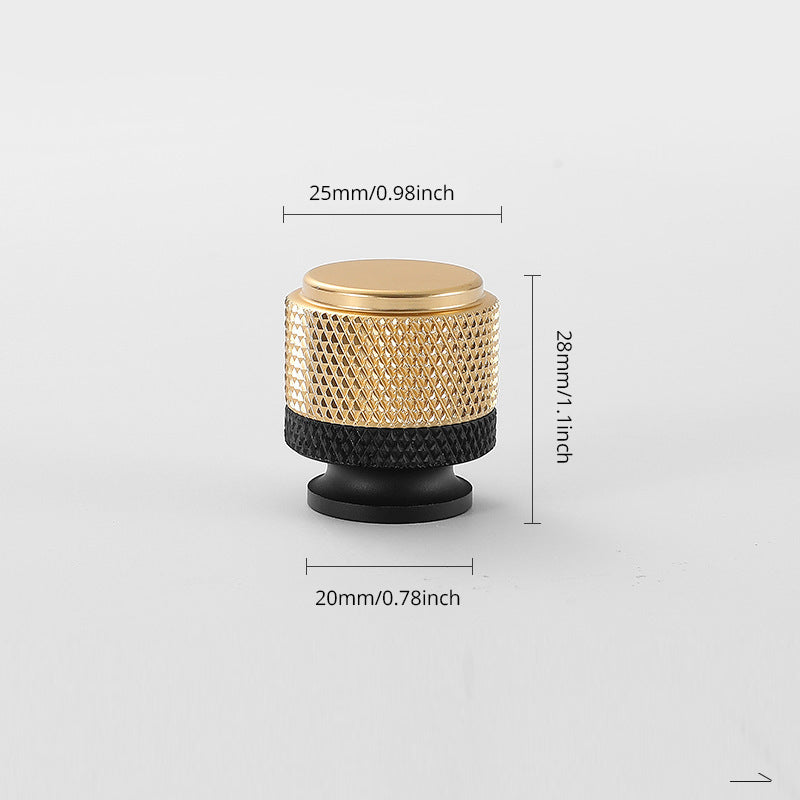 0.98'(25mm) Matte Black and Champagne Bronze Kitchen Cabinet Knobs