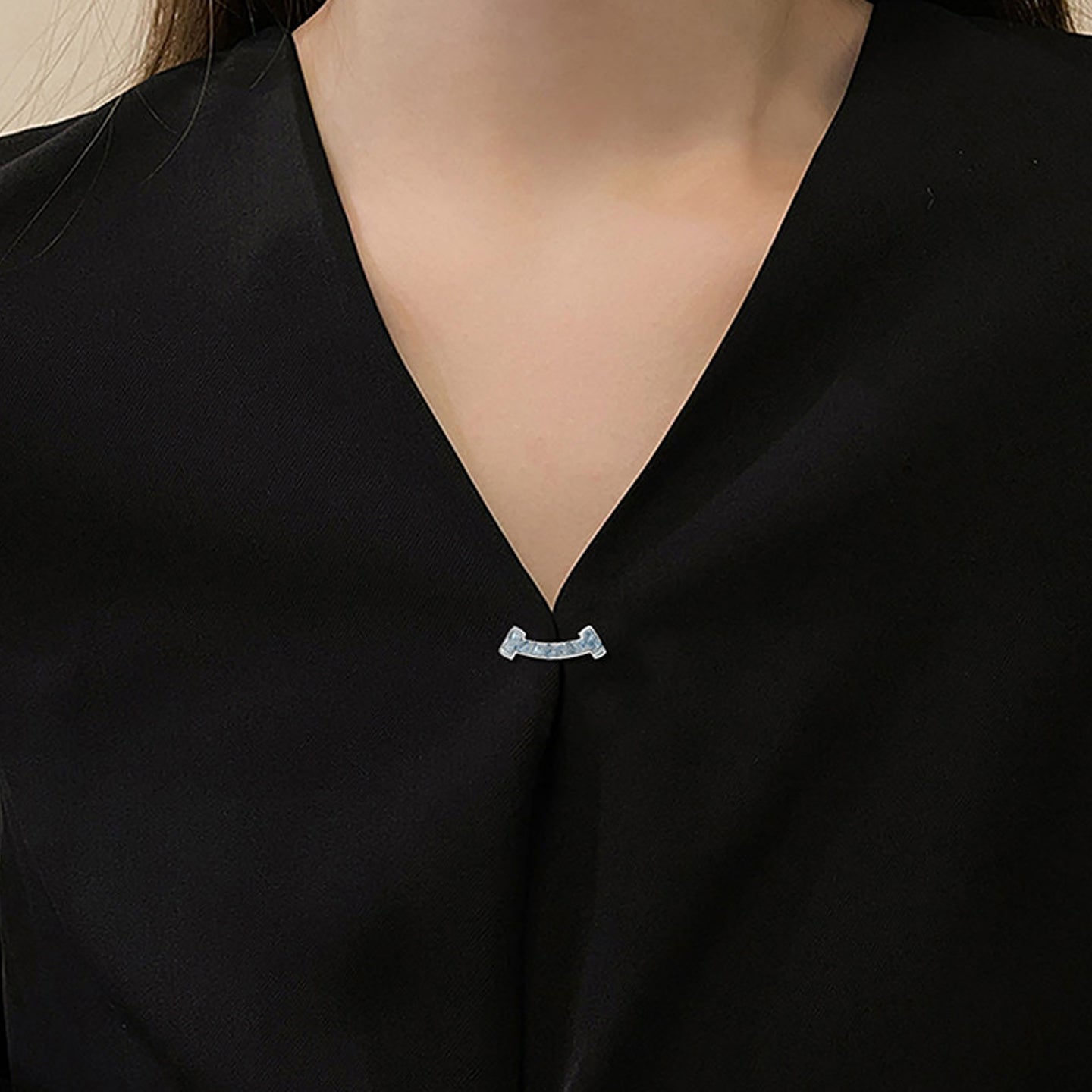 Microcrystalline Smile Brooch