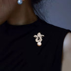 French elegant iris flower brooch