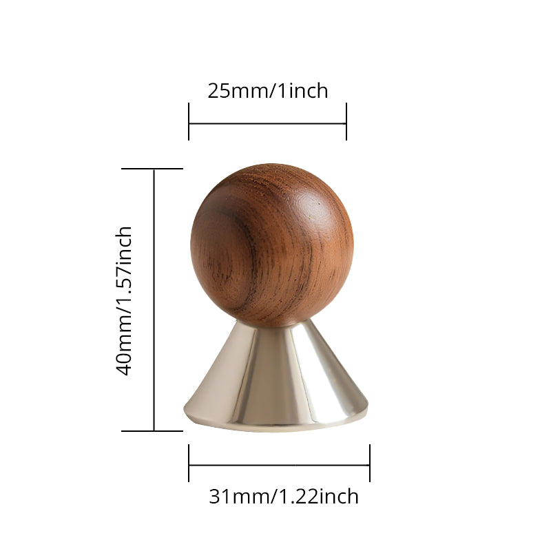 1.22'(31mm)Round Wood Drawer Walnut Kitchen Cabinet Knobs