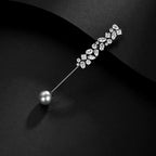 Retro zircon single character brooch