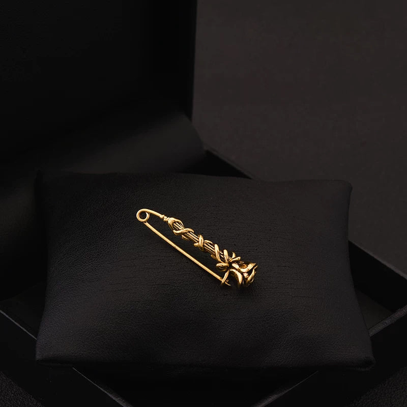 Retro Elegant Mini Rose Brooch