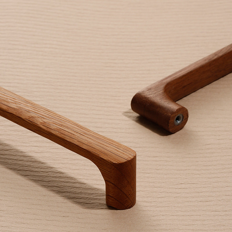Walnut Round 5 Inch Wooden Drawer Pulls Handle pulls