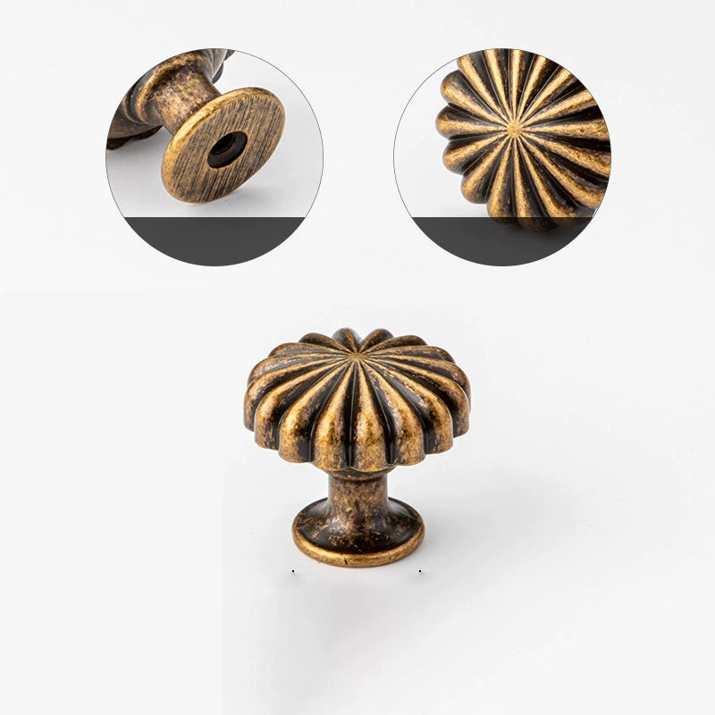 1.1'(30mm) Dia Antique Brass Cabinet Knob