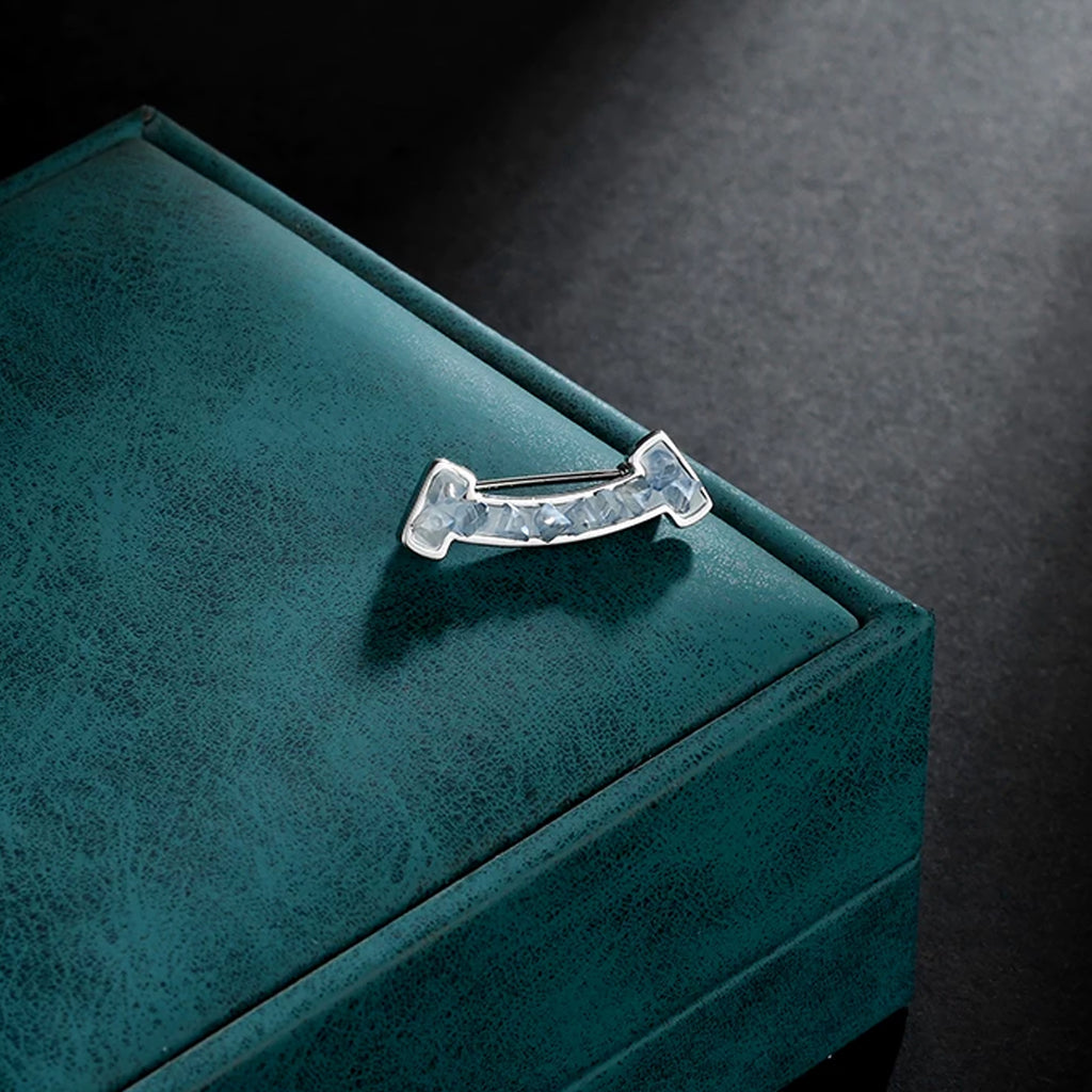 Microcrystalline Smile Brooch