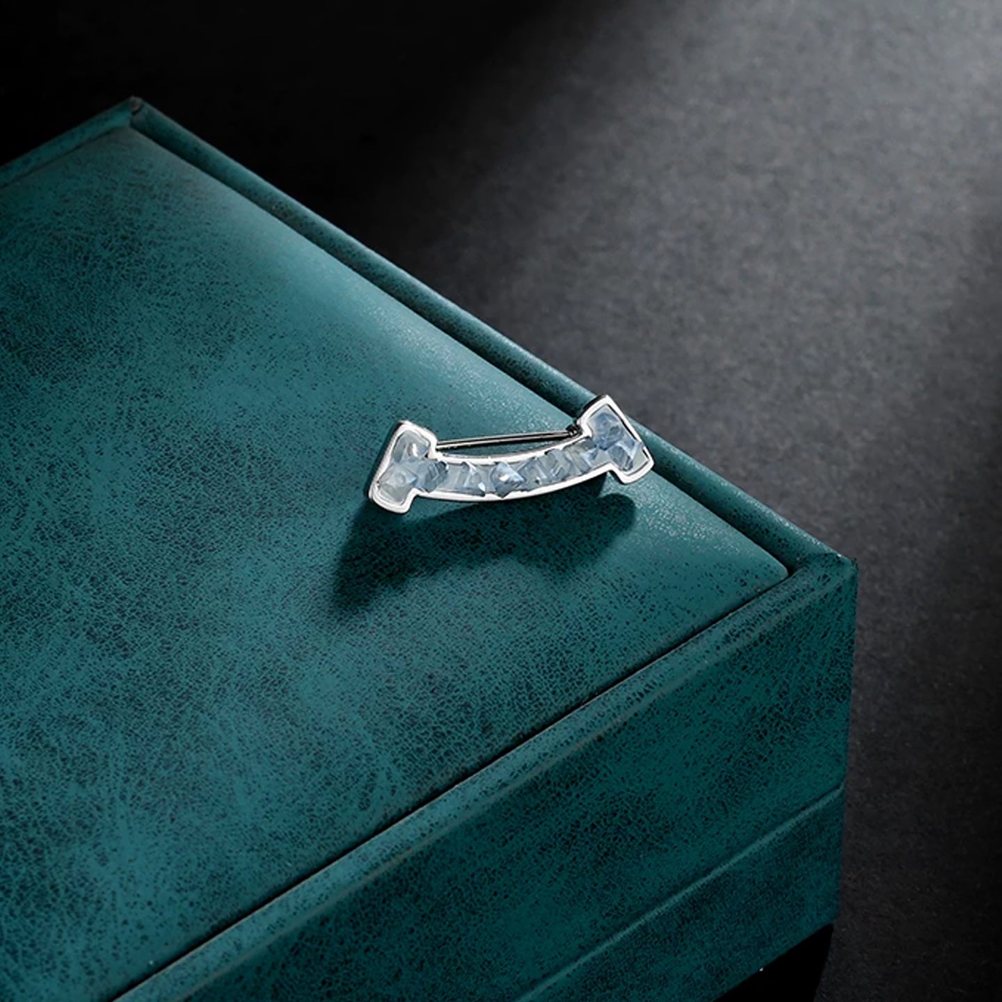 Microcrystalline Smile Brooch