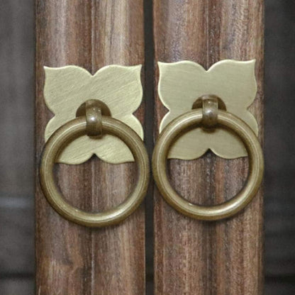 2Pcs Four-leaf Cabinet Knobs  Decorative Handles Safe Material for Home Furniture