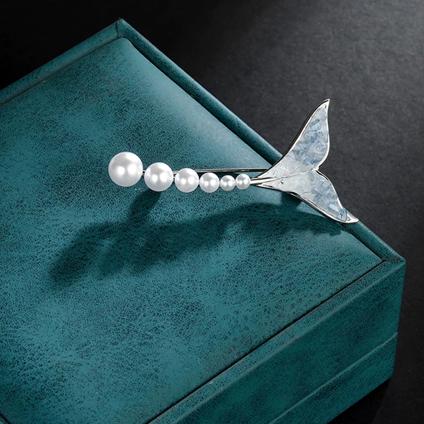 Crystal Man Tail Brooch