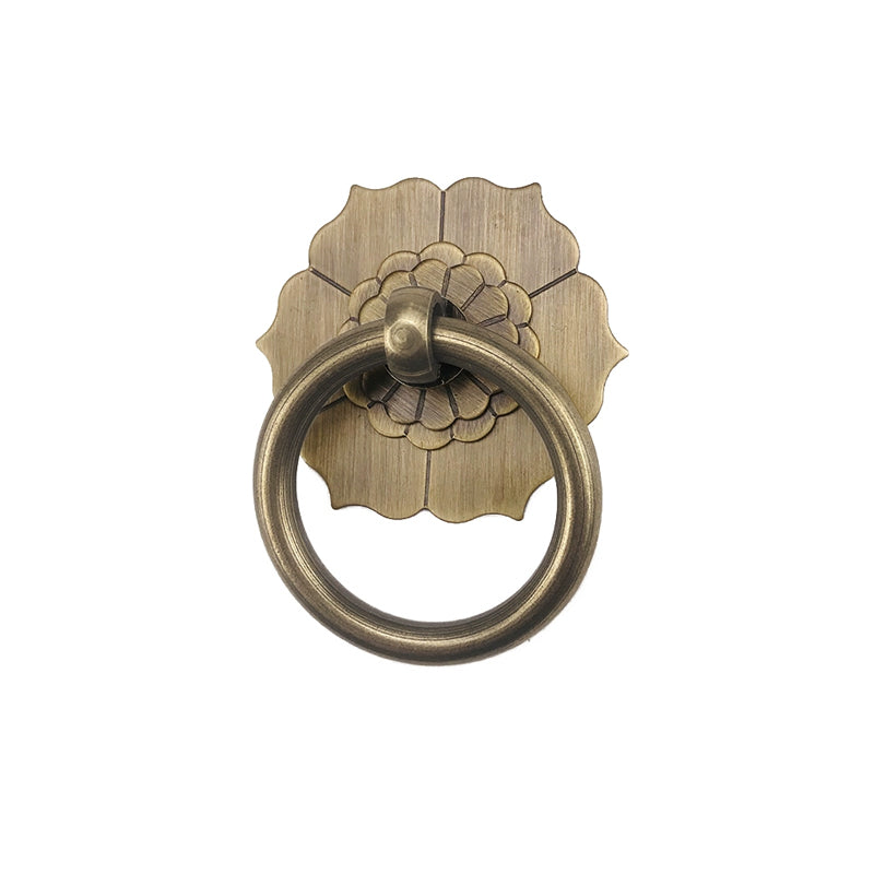 2Pcs Antique Brass Ring Pulls Handle Kitchen Cabinets Wardrobe Drawer