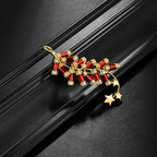 Red firecracker chest brooch