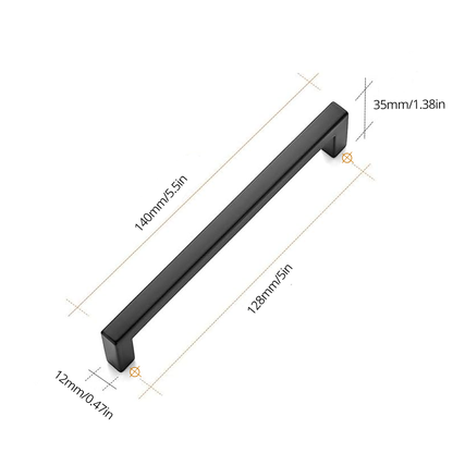 10 Pack 5 Inch Hole Center Pulls Matte Black Handles