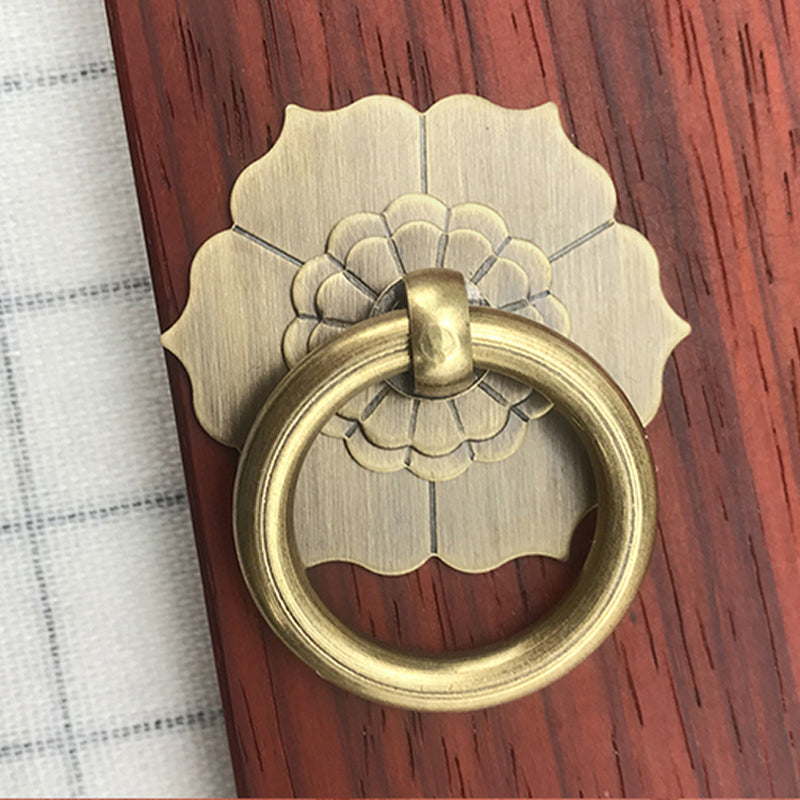 2Pcs Antique Brass Ring Pulls Handle Kitchen Cabinets Wardrobe Drawer