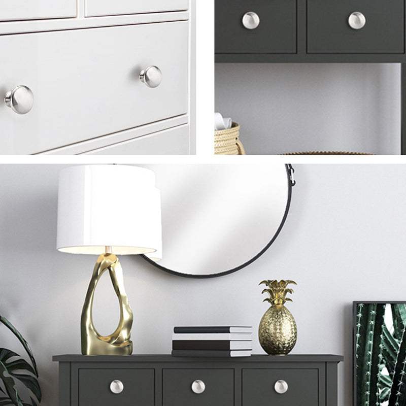 1.1'(30mm)Brushed Nickel Round Zinc Cabinet Knobs