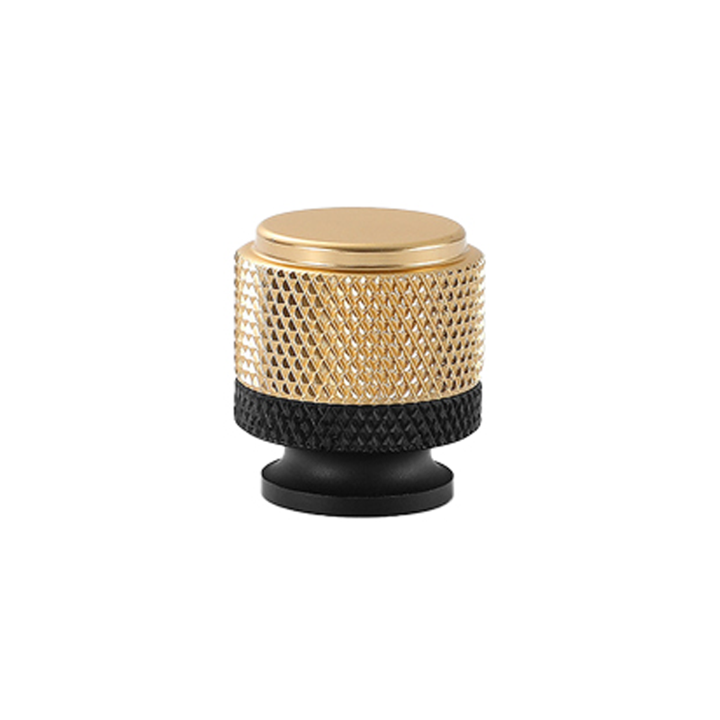 0.98'(25mm) Matte Black and Champagne Bronze Kitchen Cabinet Knobs
