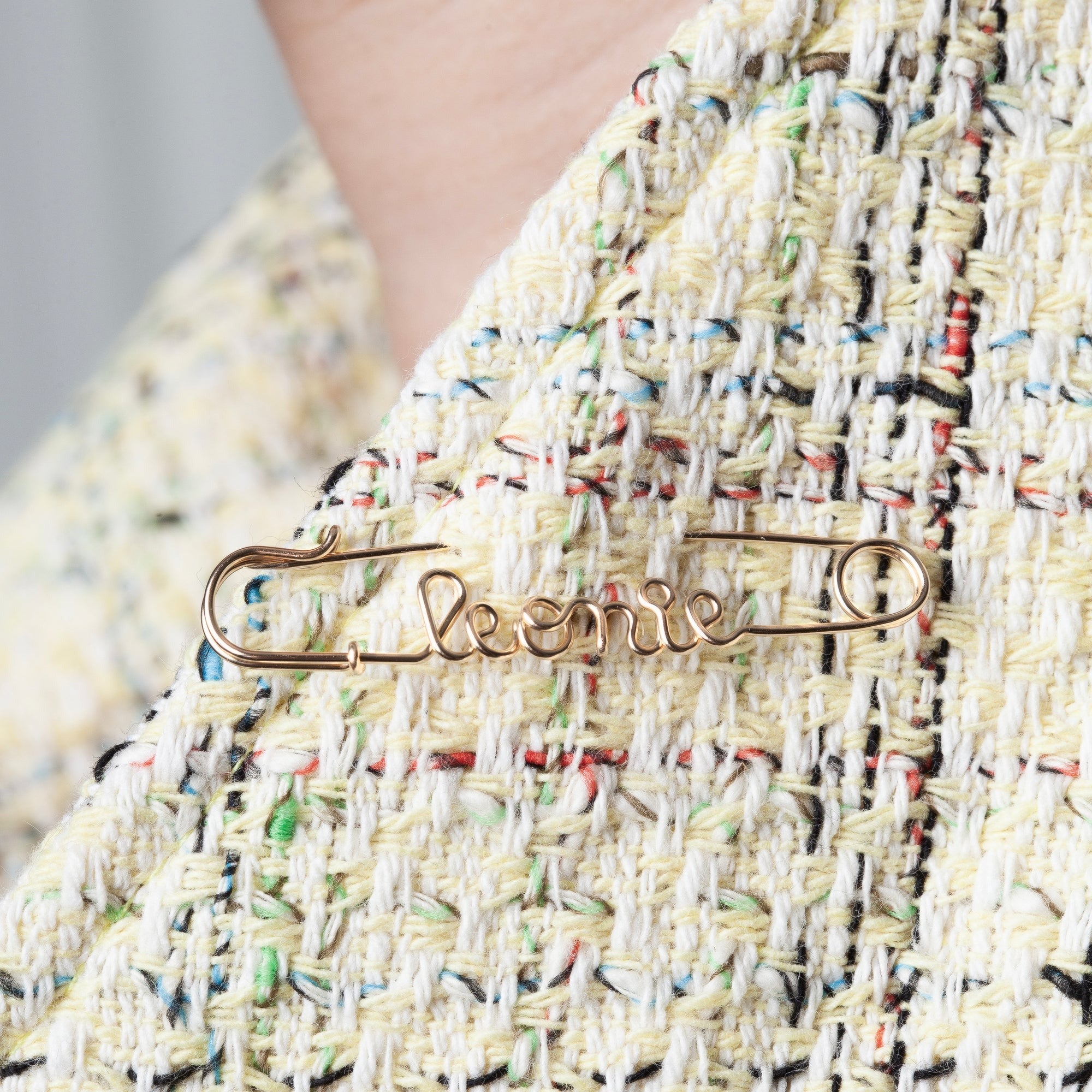 Safety Pin Personalized Brooch