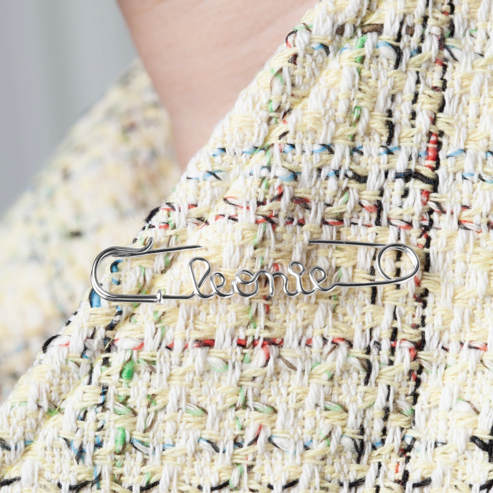 Personalized Safety Pin Brooch