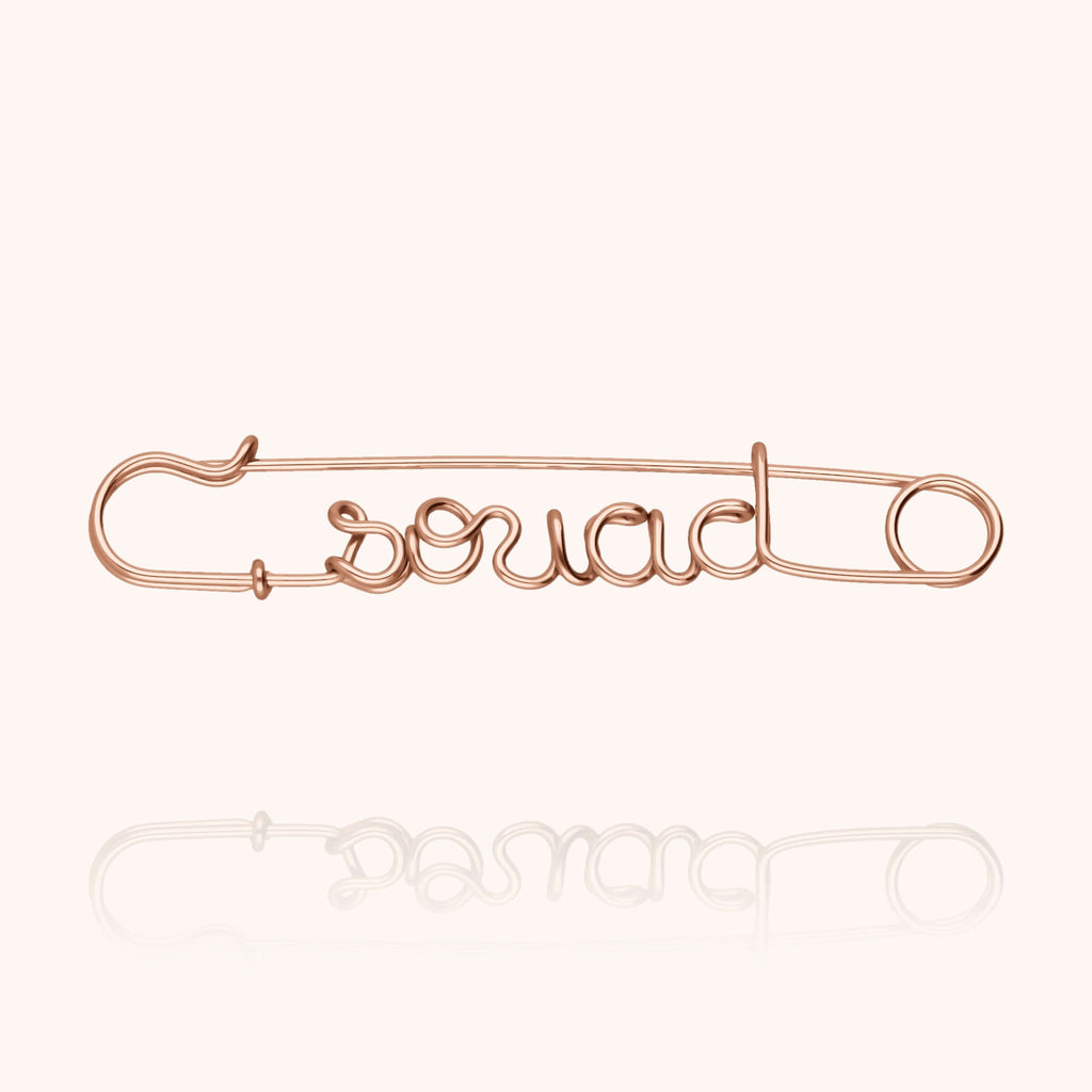 Safety Pin Personalized Brooch