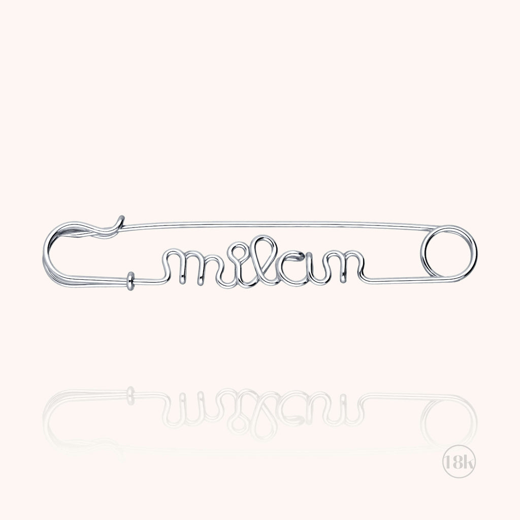 Personalized Safety Pin Brooch