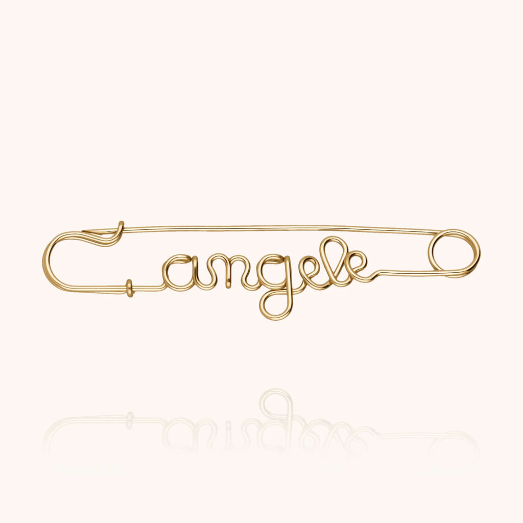 Safety Pin Personalized Brooch